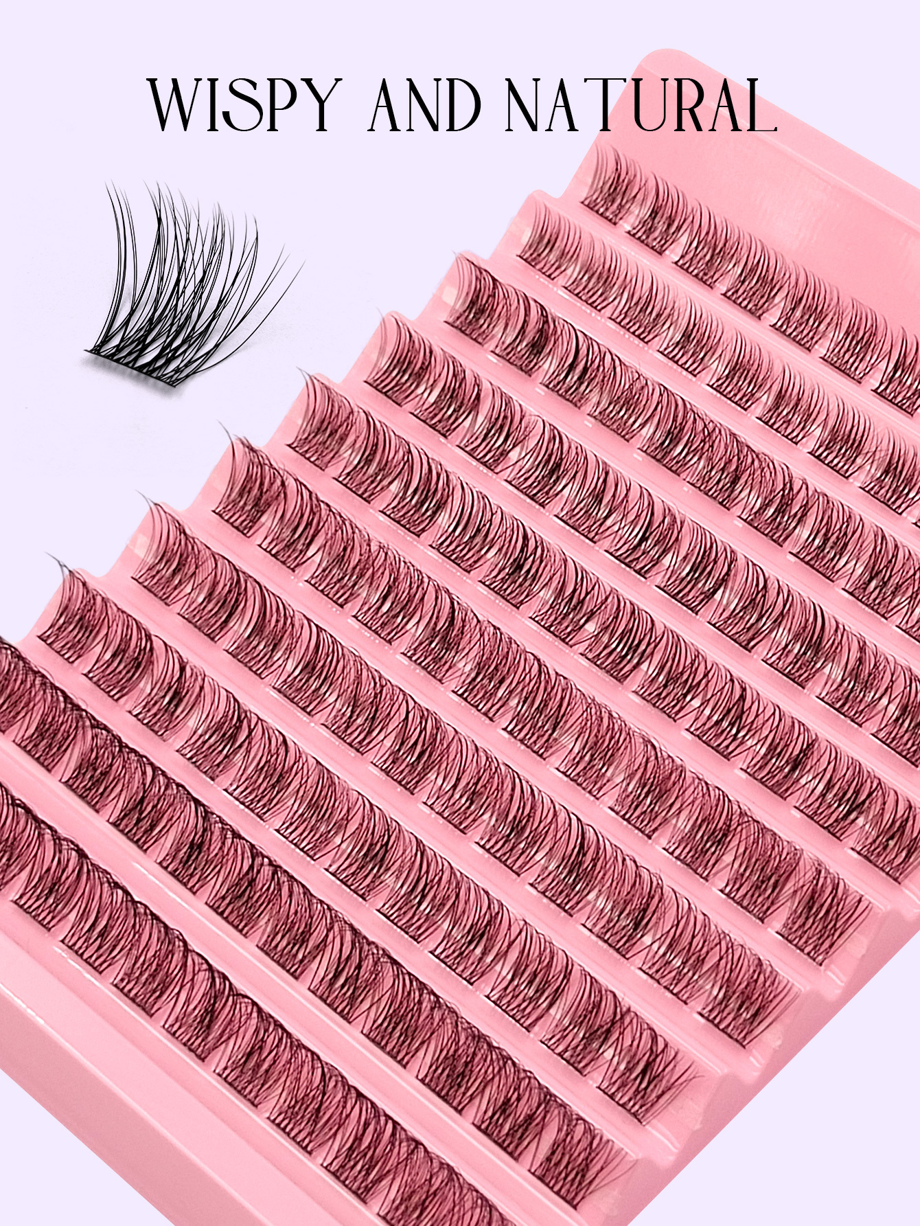 120pcs D Curling Wispy Cluster Eyelashes - Reusable, Faux Mink Individual Eyelashes Natural Soft Eyelash Extension Cosmetics Suitable for Any Style DIY Extensions at Home, Beginner-Friendly