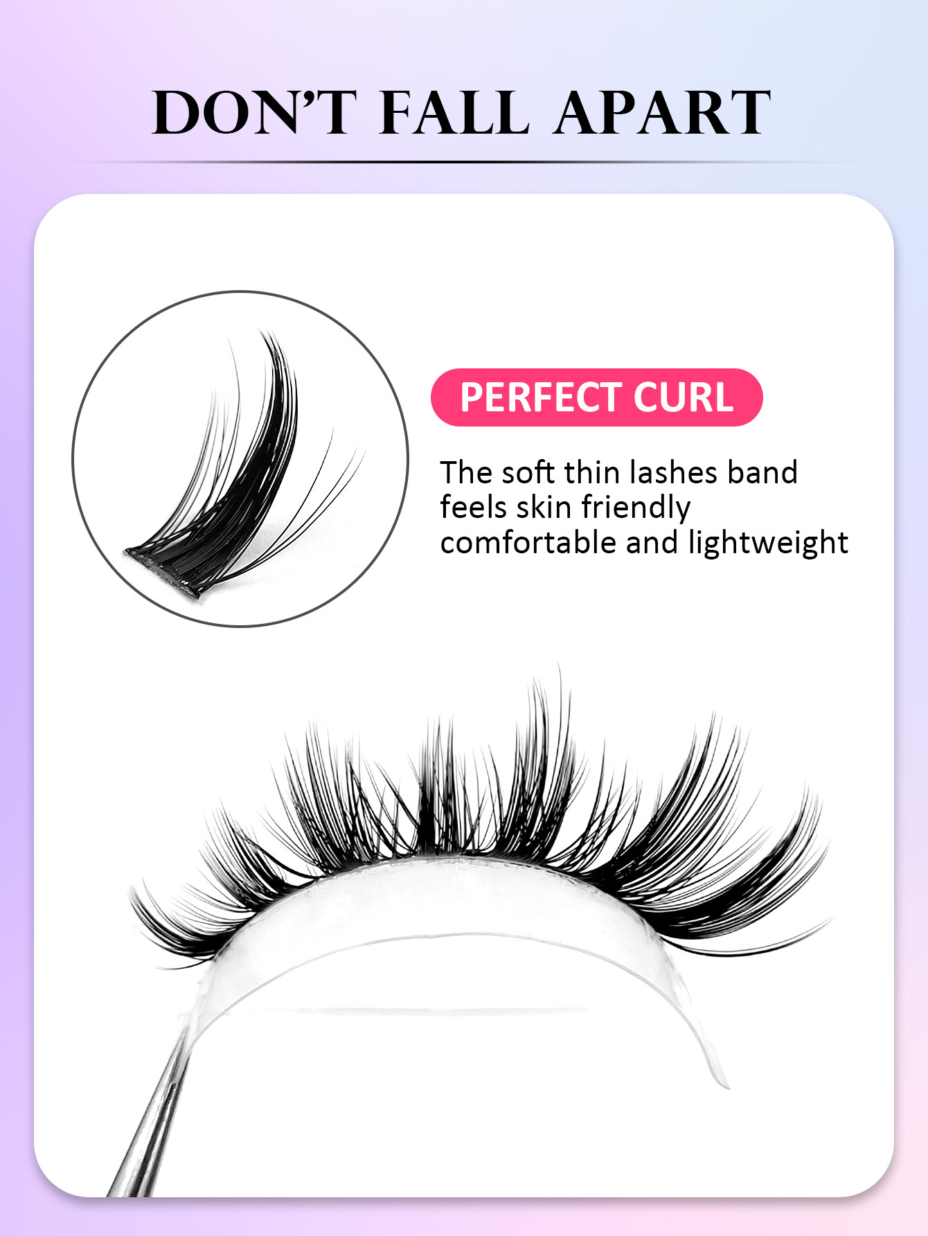 150Pcs D Curl Eyelash Clusters Wispy Voluminous And Lightweight Individual Lashes, Natural Look Lashes Fluffy Cluster Lashes DIY Eyelash Extension Women's Eye Makeup, Beginner Friendly, Reusable