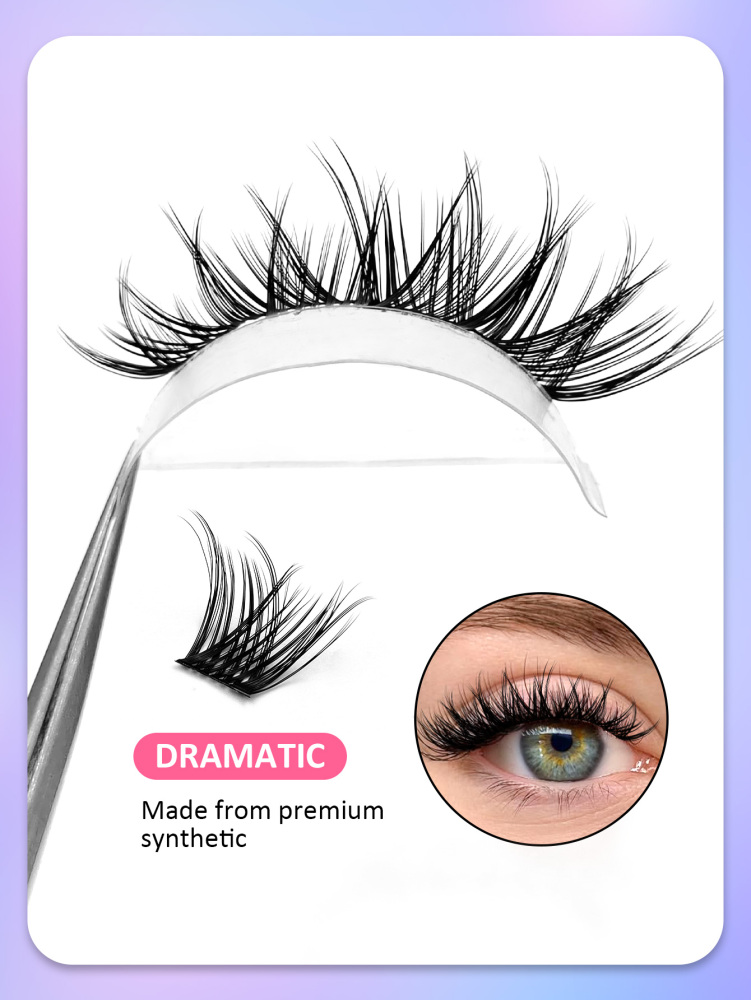 100Pcs D Curl Lash Clusters - Easy Individual Use at Home with Natural Look and Long-Lasting Wear - Reusable Lashes Extensions for Everyday Glamour