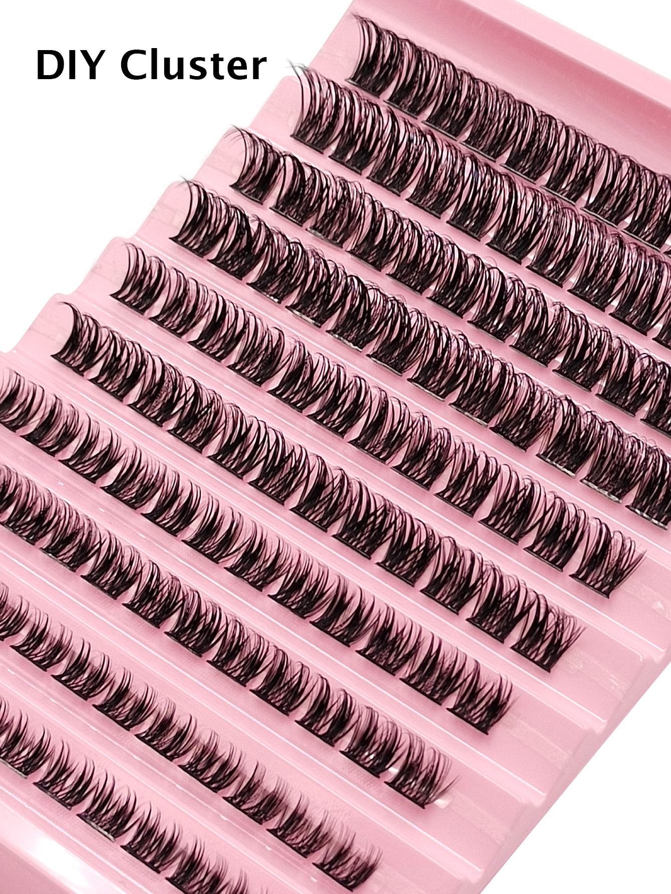 120pcs D Curl Lash Clusters, Natural Volume Wispy Individual Eyelashes DIY Eyelash Extension for Beginners, Professional Eye Makeup for Women