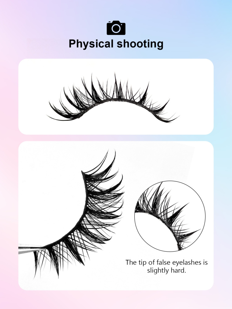 5 Pairs Wet Look Spiky Thick Faux Mink Lashes, Manga Cosplay Wispy Doll Eyelash, Durable Reusable, Dramatic Makeup