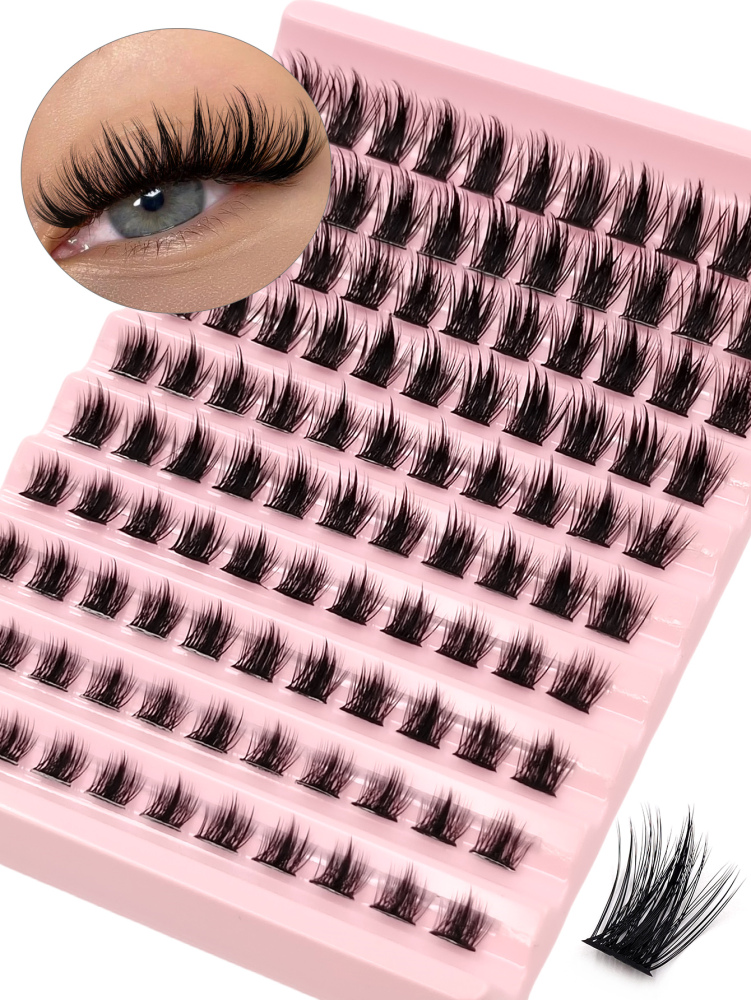 110Pcs D curl Individual Lashes ,Natural Look Wispy Soft And Fluffy False Eyelashes, Long-lasting For Used Daily Makeup Extensions Lashes DIY At Home