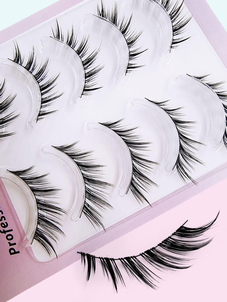 5 Pairs Manga Cat Eye Fox Eye Imitation Mink False Eyelashes Sexy Lashes Extension Makeup