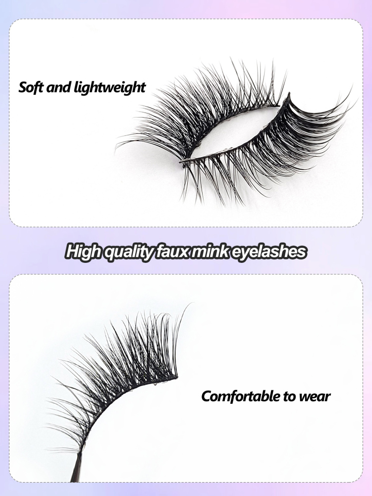 10 Pairs Half Eye Lashes Fluffy Lightweight And Soft Natural Look False Eyelashes ,3D Faux Mink Lashes Makeup Extension Fake Lashes,For Used Daily Makeup Extensions Reusable