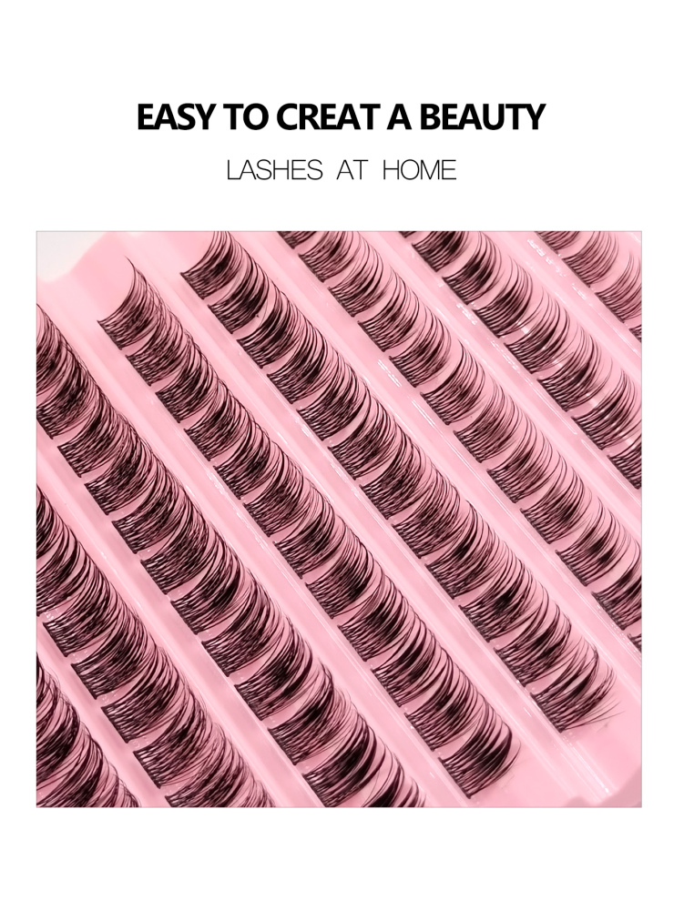 120Pcs D Curl Individual Lashes,Natural Look Mix 8-16mm Length,Soft Fluffy And Wispy Faux Mink Lashes,For Beginners Eye Makeup DIY Lashes At Home