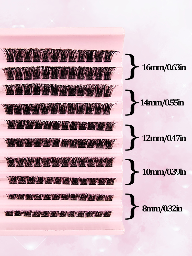 EyeLash Clusters 120 Pcs Lash Extension D Curl Cluster Lashes Individual Lashes Natural Look Fluffy Wispy Eyelashes Extensions DIY At Home