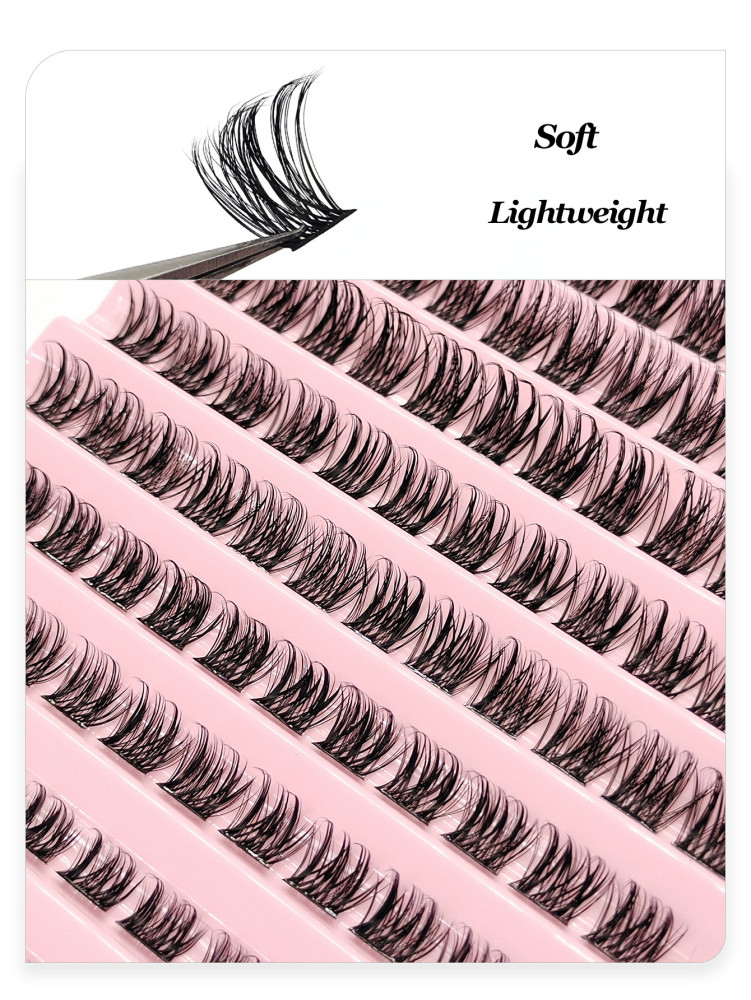 Individual Lashes 120pcs D Curl Mixed Length 8-16mm Fluffy And Wispy Natural Eyelash Extensions DIY Eyelash Reusable