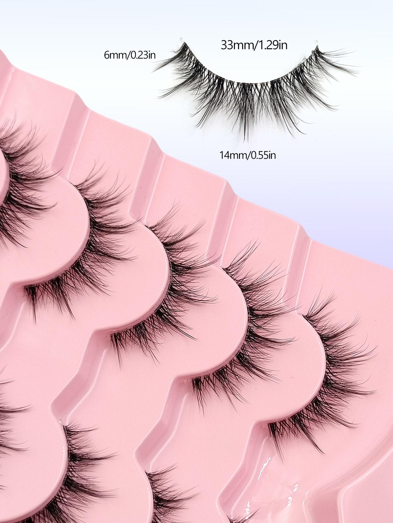 7 Pairs Natural Look Lashes,Fluffy Wispy And Soft False Lashes Reusable,Makeup Extensions Fake Lashes For Beginners-Friendly