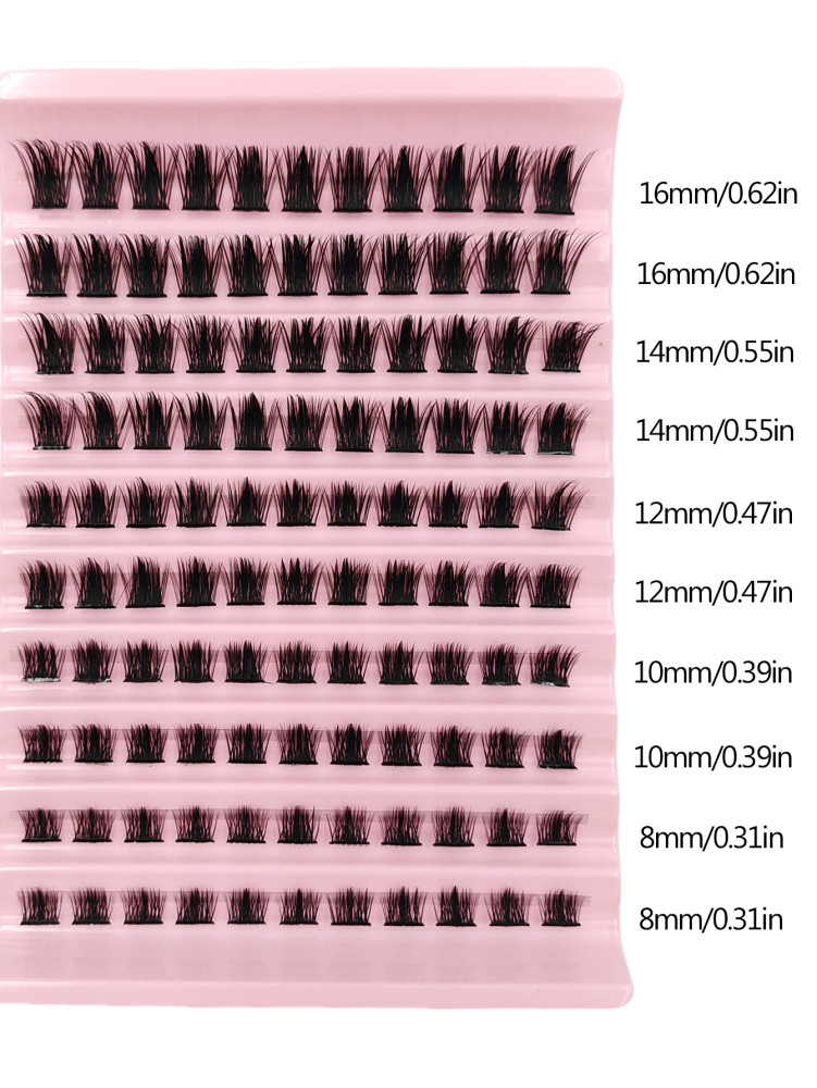 110Pcs D curl Individual Lashes ,Natural Look Wispy Soft And Fluffy False Eyelashes, Long-lasting For Used Daily Makeup Extensions Lashes DIY At Home