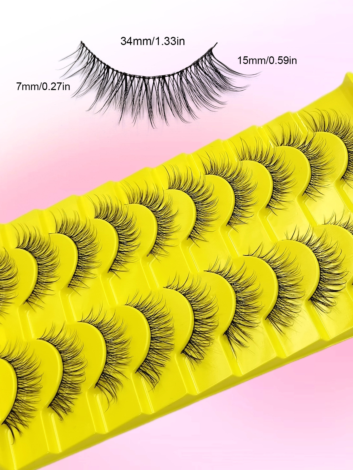 10 Pairs Natural Look False Eyelashes,Wispy Soft 3D Faux Mink Lashes,Reusable For Used Daily Makeup Extension