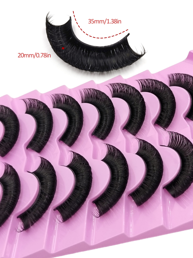 7 Pairs D Curl Lashes Thick Volume And Curly False Eyelashes,Fluffy Look Russian Strip Fake Lashes Comfortable to wear, For Used Daily Makeup Extension Reusable