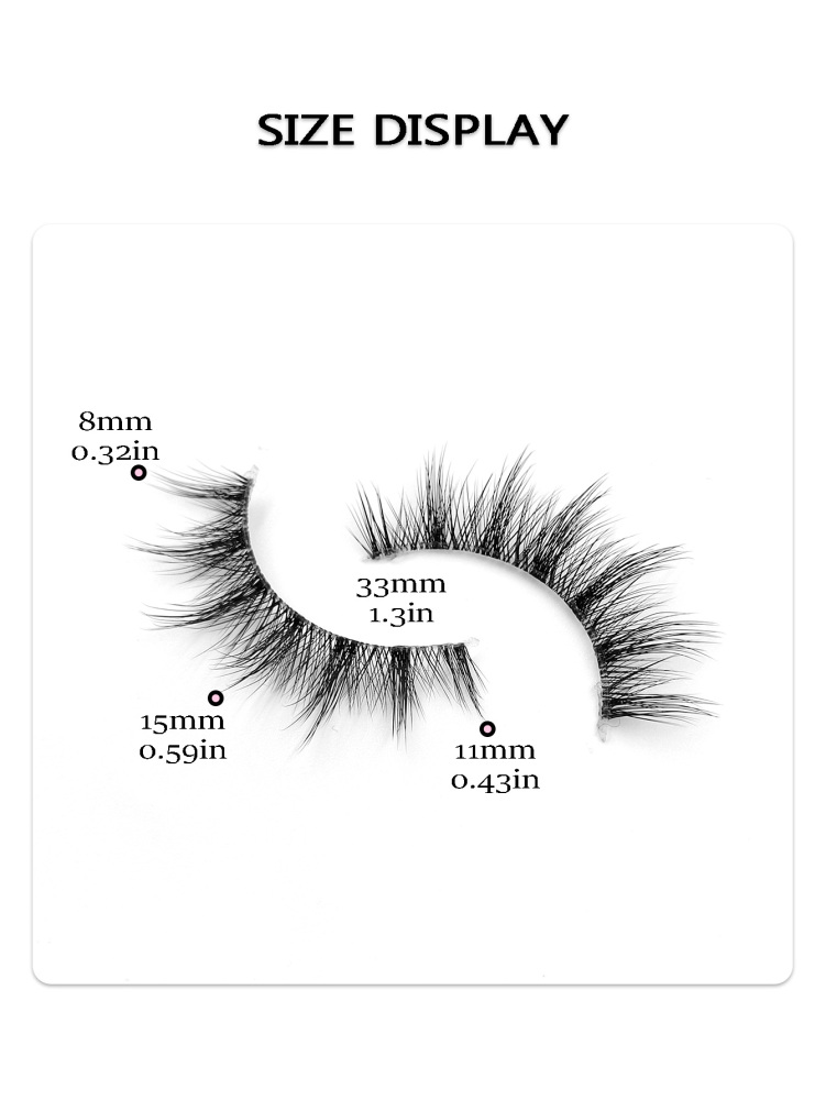 Asiteo 10 pairs 3D Natural Looking Cluster False Eyelashes, Short Stalk Transparent Lashes With manga Eye Effect For Cartoon Style Eye Makeup