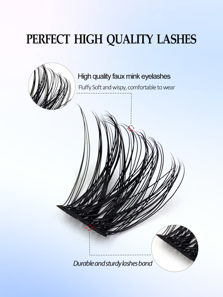 120pcs Individual Lashes,D Curl Natural Look False Eyelashes,Soft Fluffy And Wispy Faux Mink Lashes,Makeup Extensions Lashes DIY At Home