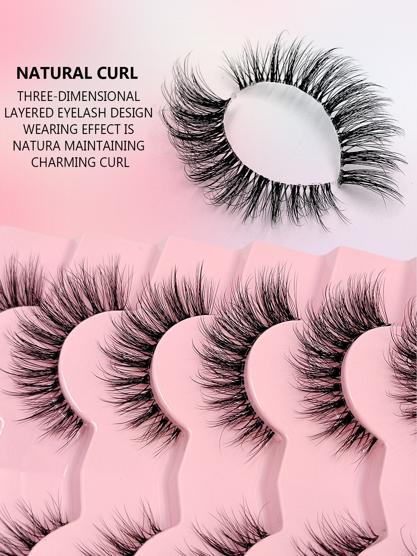 Asiteo 7 Pairs of Luxurious Fluffy False Eyelashes - Thick, Wispy, 3D Volume, Reusable, Soft, Lightweight, Faux Mink Strip Lashes for Dramatic Eye Makeup Look