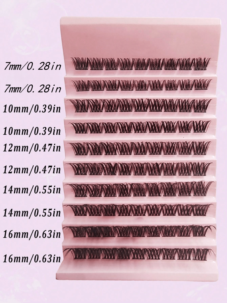90Pcs Lash Clusters DIY Individual Lashes Natural Look Wispy Eyelash Extension 9-16mm D Curling Fluffy False Eyelashes Reusable DIY At Home