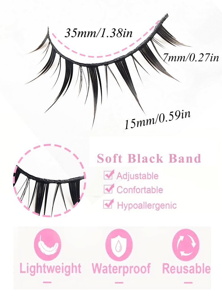 10 Pairs Natural False Eyelashes Manga Lashes 3d Faux Mink Lashes Soft Winged Natural Realistic Eyelash Extension