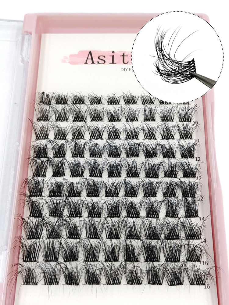 90Pcs D curl Individual Eyelashes, Natural Fluffy and Volume Segmented Eyelashes DIY Eye Lashes False Lashes For Daily Makeup Extension