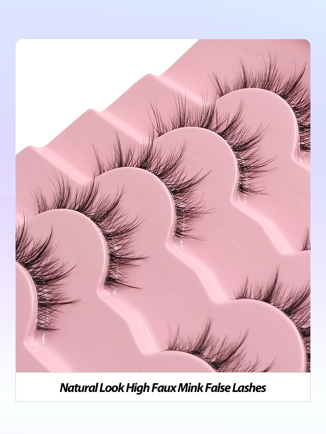 7 Pairs Natural Look Lashes,Fluffy Wispy And Soft False Lashes Reusable,Makeup Extensions Fake Lashes For Beginners-Friendly