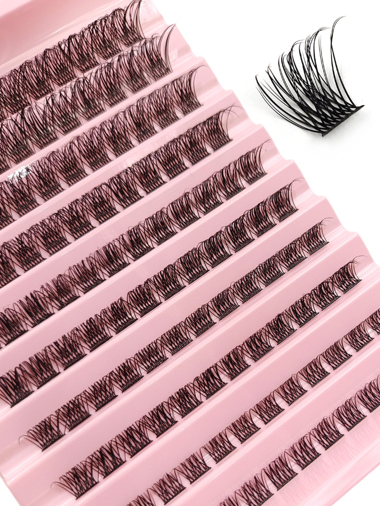 120Pcs D Curl Individual Lashes,8-16mm Natural Look Soft Wispy And Fluffy False Eyelashes For Beginners Eye Makeup DIY At Home