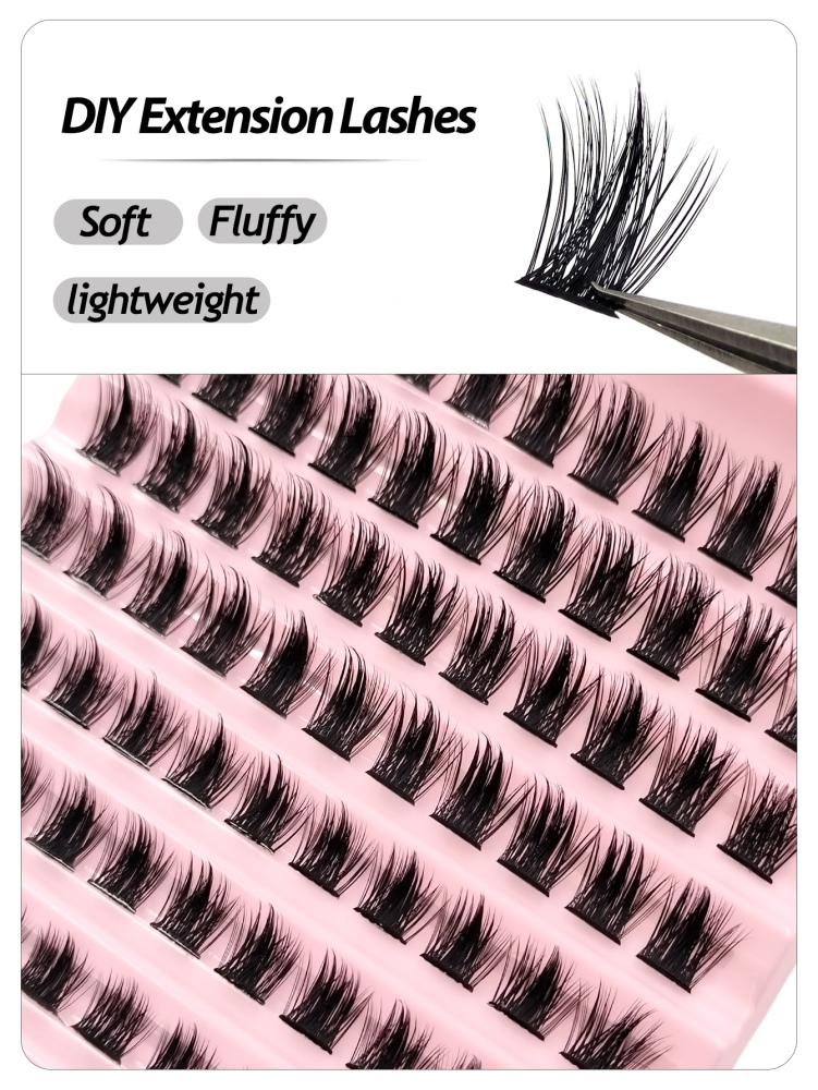 110Pcs D curl Individual Lashes ,Natural Look Wispy Soft And Fluffy False Eyelashes, Long-lasting For Used Daily Makeup Extensions Lashes DIY At Home