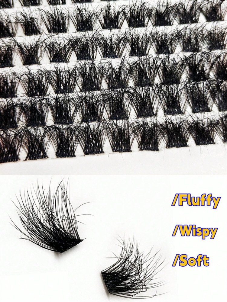 DIY Eyelashes 90 Clusters Fluffy Soft and Light Eyelashes Individual Eyelashes Makeup Extensions False Lashes DIY At Home