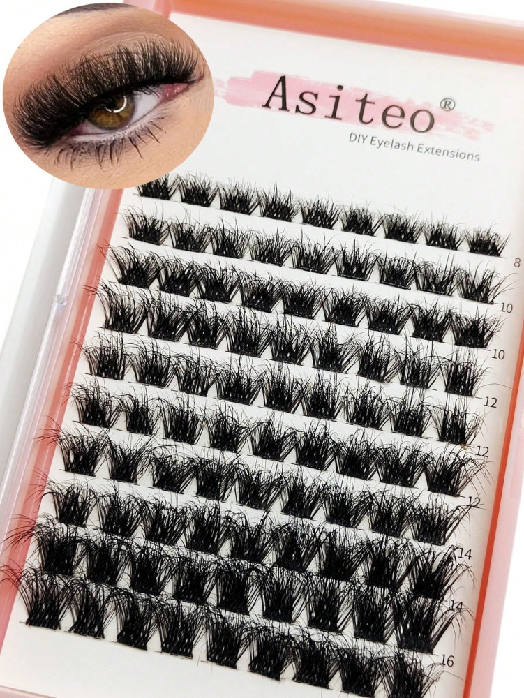 DIY Eyelashes 90 Clusters Fluffy Soft and Light Eyelashes Individual Eyelashes Makeup Extensions False Lashes DIY At Home