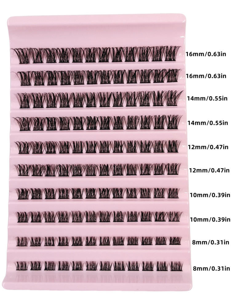 Individual Lashes 120pcs D Curl Mixed Length 8-16mm Fluffy And Wispy Natural Eyelash Extensions DIY Eyelash Reusable