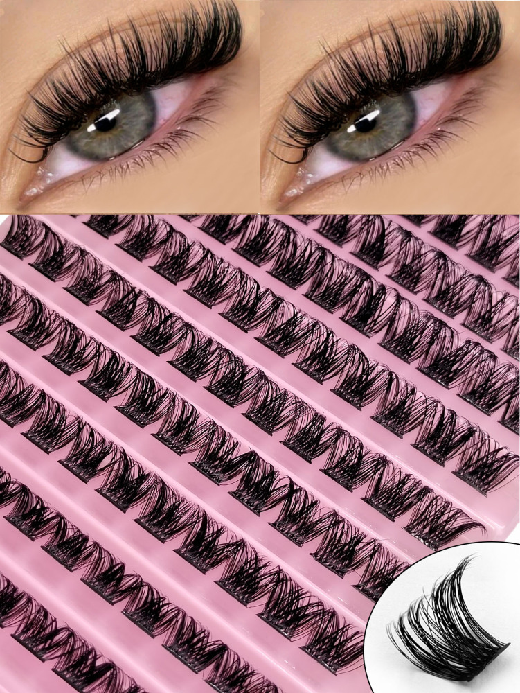 120PCS D Curl DIY Lash Clusters For Individual Lashes Volume Eyelashes Long-Lasting​ Eyelash Extensions Thick Natural Looking Fake Lashes Lash Clusters, Eyelash Clusters, Individual Eyelashes, Lashes, Fake Lashes