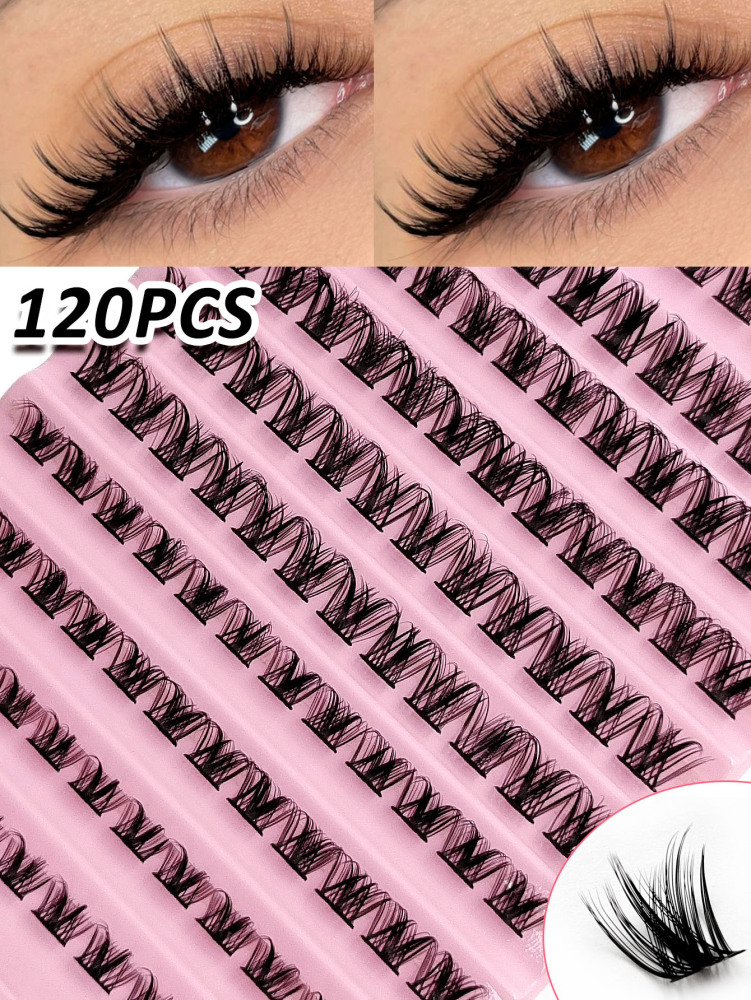 120PCS Cluster Lashes 8-16mm Individual Lashes Natural Look D Curl Fluffy Wispy Soft Cluster Lash DIY Eyelash Extension Lash Clusters,Eyelash Clusters,Individual Eyelashes,Lashes,Fake Lashes