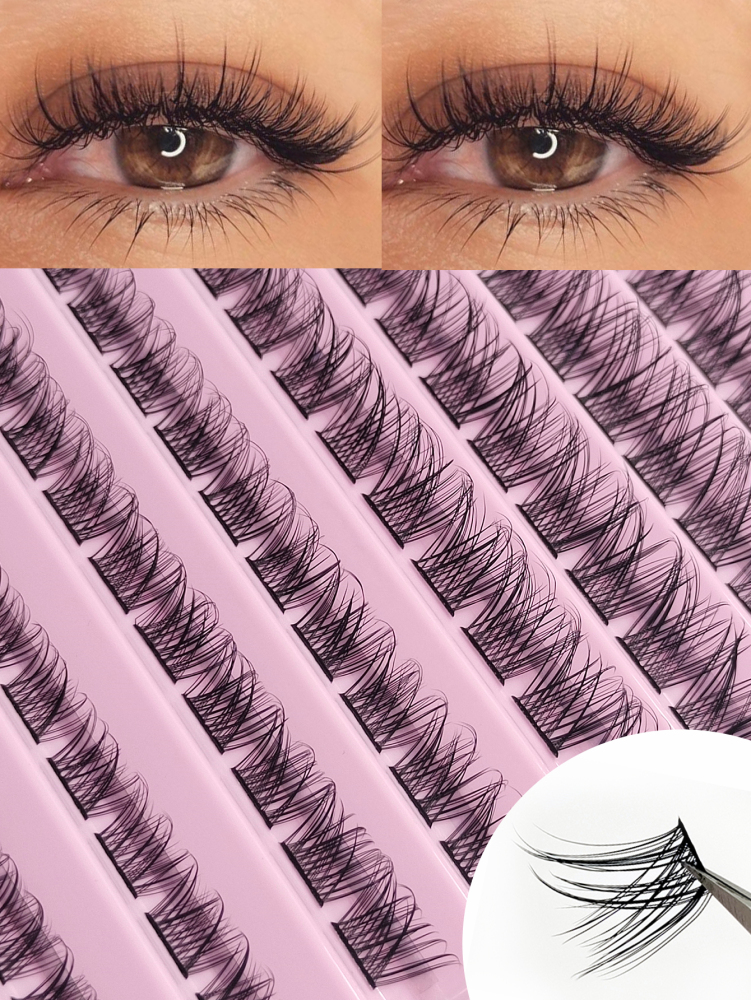 110PCS DIY Clusters Lash 8-16mm High Quality Fluffy Soft Wispy Individual Natural Look Lashes Lash Clusters, Eyelash Clusters, Individual Eyelashes, Lashes, Fake Lashes
