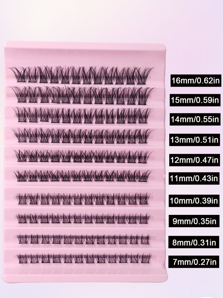 120 Clusters Individual Cluster Lashes DIY Eyelash Extension 8-16mm Wispy Cluster Eyelash Thin Band Crossed Natural  Eyelash Clusters,Individual Eyelashes,Lashes,Fake Lashes