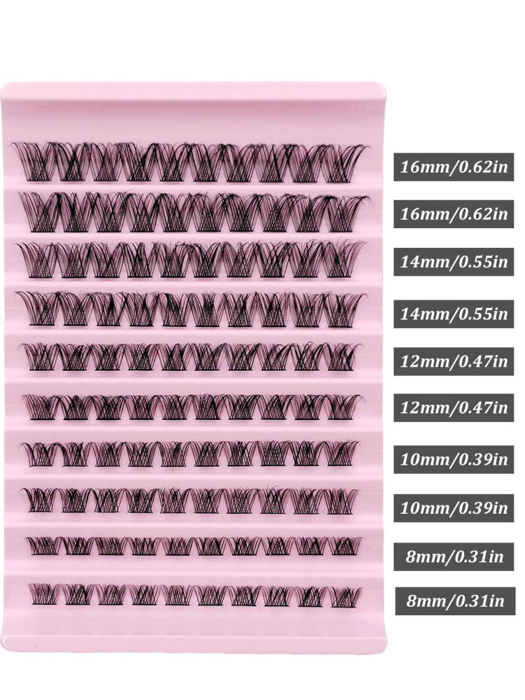 100 PCS D Curl Cluster Eyelash Extensions Soft And Reusable DIY Eye Lash Clusters Natural Cross Individual Cluster Lashes Lash Clusters,Eye Lash Clusters,Individual Eyelashes,Lashes,Fake Lashes