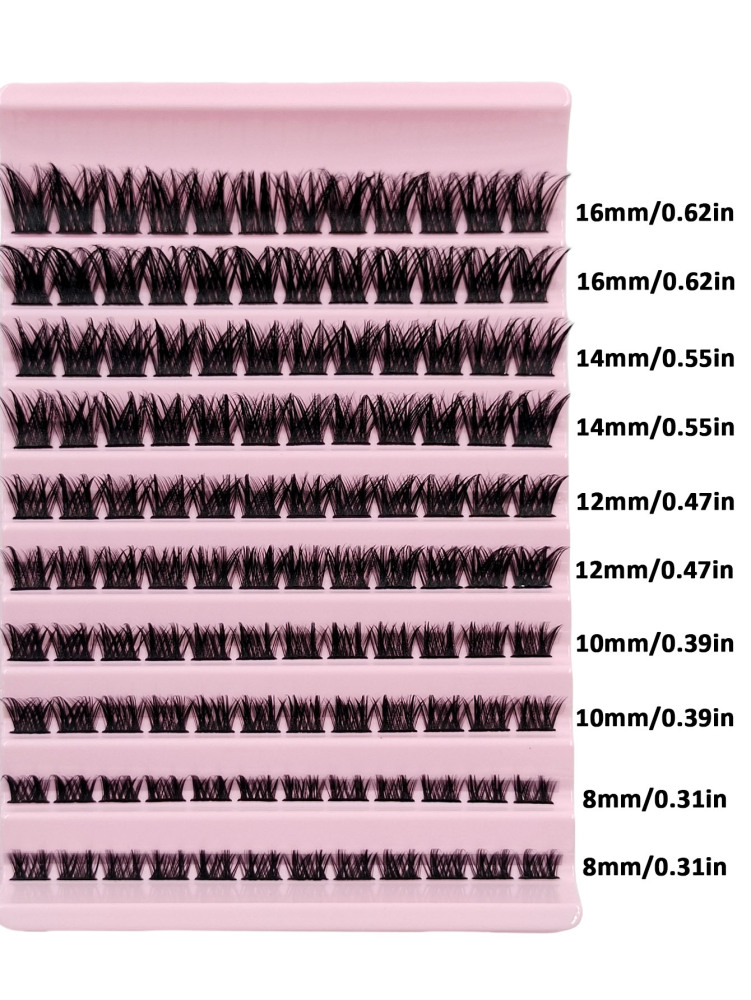 120 PCS D Curl Cluster Faux Mink Fake Eyelashes Individual Lashes Natural Look Lashes Fluffy Soft Crossed Dramatic Cluster Lashes DIY Eyelashes Lash Clusters,Eye Lash Clusters,Individual Eyelashes,Lashes,Fake Lashes