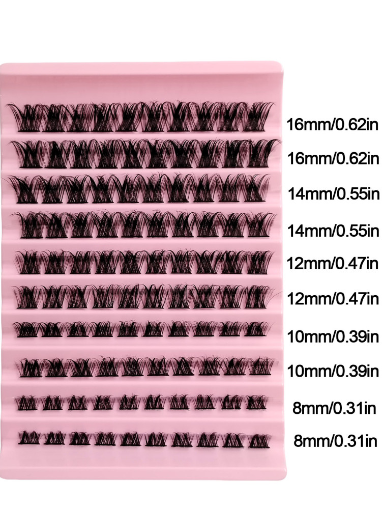 100PCS D Curl Wispy Individual Lashes DIY Lash Clusters Fluffy Crossed Cluster Lashes Volume Natural Soft Fake Lashes Lash Clusters,Eye Lash Clusters,Individual Eyelashes,Lashes,Fake Lashes