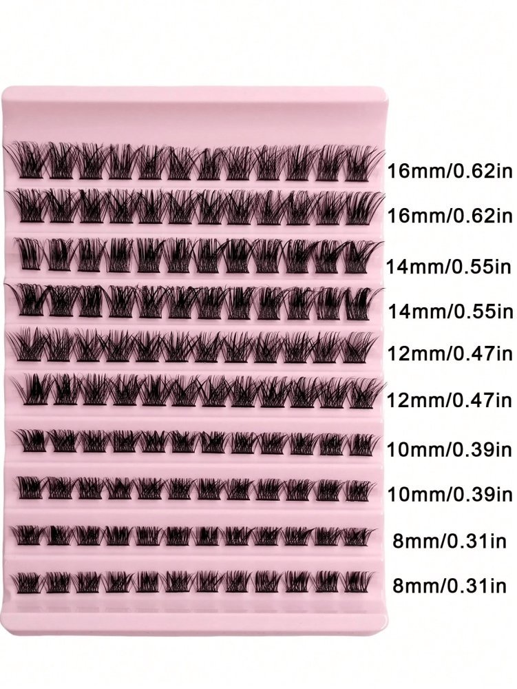 120pcs Cluster Lashes 8-16mm Wispy Individual Lashes Natural Look Lashes Fluffy Cluster Lash DIY Eyelash Extension Made From Premium Synthetic