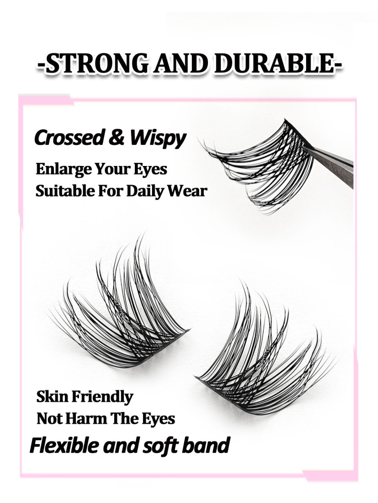 100 PCS D Curl Cluster Eyelash Extensions Soft And Reusable DIY Eye Lash Clusters Natural Cross Individual Cluster Lashes Lash Clusters,Eye Lash Clusters,Individual Eyelashes,Lashes,Fake Lashes