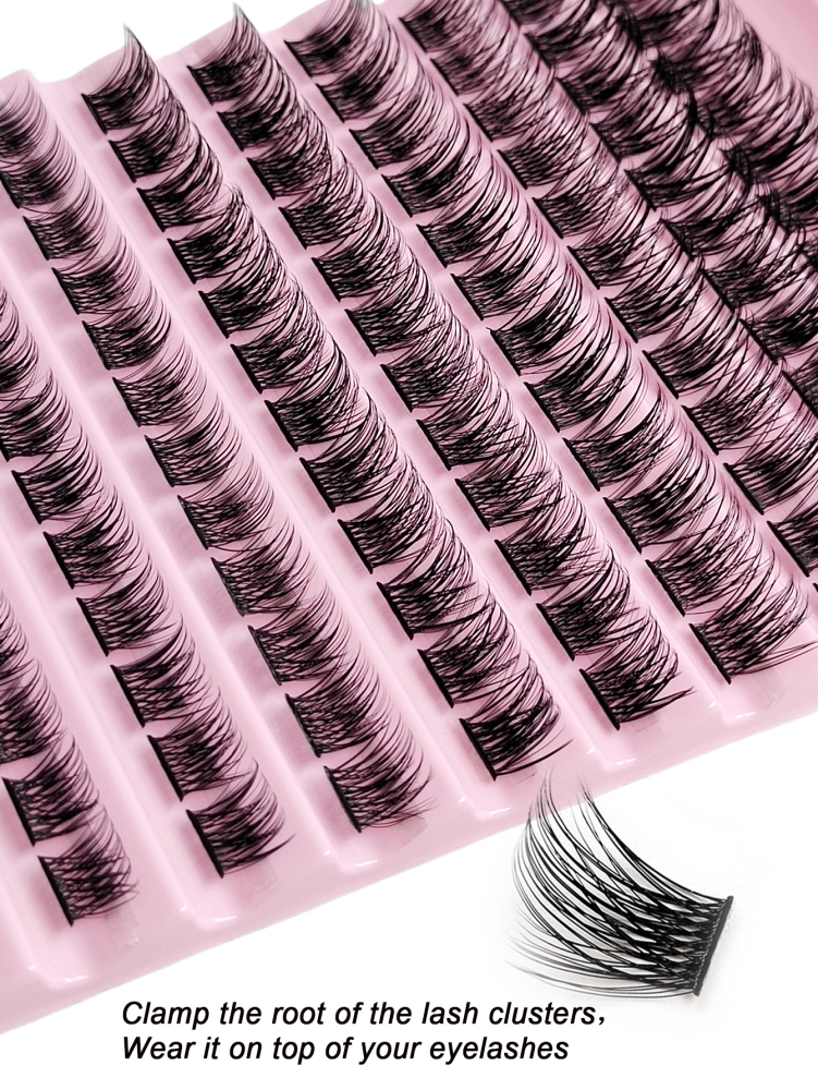 120 Clusters Individual Cluster Lashes DIY Lash Extension Crossed Wispy Soft Daily Cluster Lashes Thin Band Natural False Eyelashes Lash Clusters, Eyelash Clusters, Individual Eyelashes, Lashes, Fake Lashes
