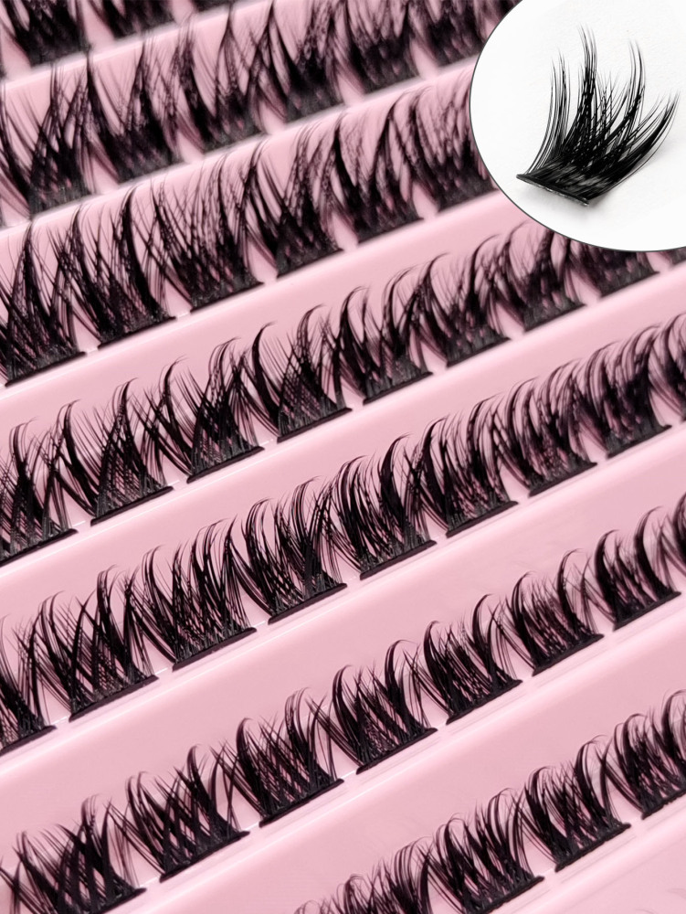 120 PCS D Curl Cluster Faux Mink Fake Eyelashes Individual Lashes Natural Look Lashes Fluffy Soft Crossed Dramatic Cluster Lashes DIY Eyelashes Lash Clusters,Eye Lash Clusters,Individual Eyelashes,Lashes,Fake Lashes