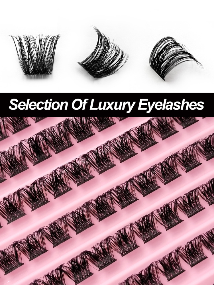 120PCS D Curl DIY Lash Clusters For Individual Lashes Volume Eyelashes Long-Lasting​ Eyelash Extensions Thick Natural Looking Fake Lashes Lash Clusters, Eyelash Clusters, Individual Eyelashes, Lashes, Fake Lashes
