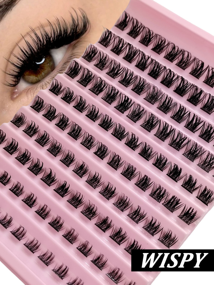 120PCS Natural Wispy D Curl Clusters Lashes DIY At Home Eyelash Extension Volume Fluffy Soft Cluster Lash Daily False Eyelashes Lash Clusters, Eyelash Clusters, Individual Eyelashes, Lashes, Fake Lashes