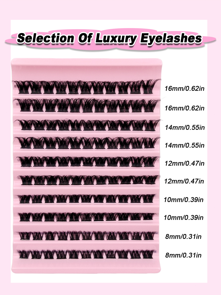 120PCS D Curl Clusters Lash Fluffy Soft Eyelash Extension Wispy Cluster Lash Thin Band Crossed Natural Look False Eyelashes For Daily Life&Wedding&Dating&Party&Music Festival&Spring Day&Travel Lash Clusters,Eye Lash Clusters,Individual Eyelashes,Lashes,Fa