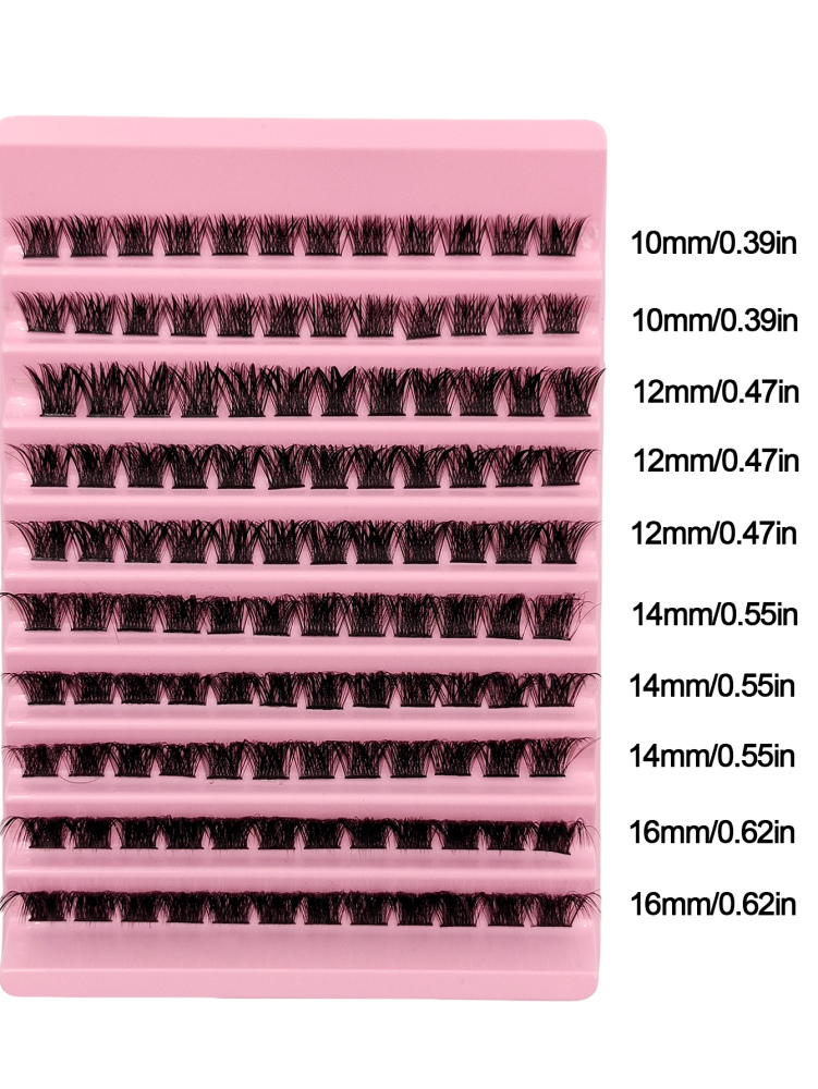 120PS D-Curl Clusters Lashes Fluffy Soft Wispy Natural Cluster Eyelashes 10-16mm Clusters Eyelash Thick Dramatic Look Lashes