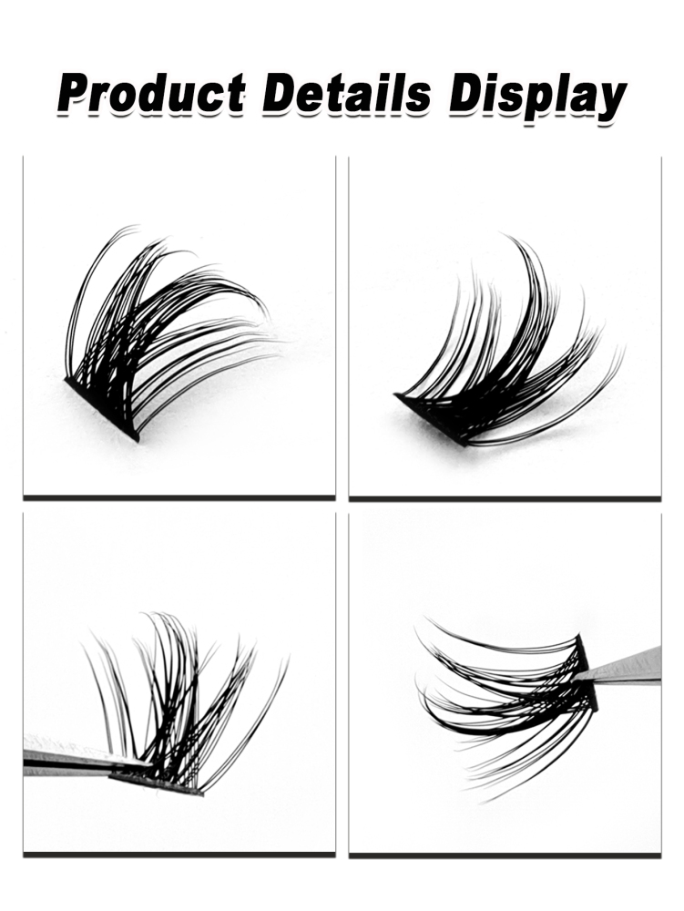 120PCS D Curl Clusters Lash Fluffy Soft Eyelash Extension Wispy Cluster Lash Thin Band Crossed Natural Look False Eyelashes For Daily Life&Wedding&Dating&Party&Music Festival&Spring Day&Travel Lash Clusters,Eye Lash Clusters,Individual Eyelashes,Lashes,Fa