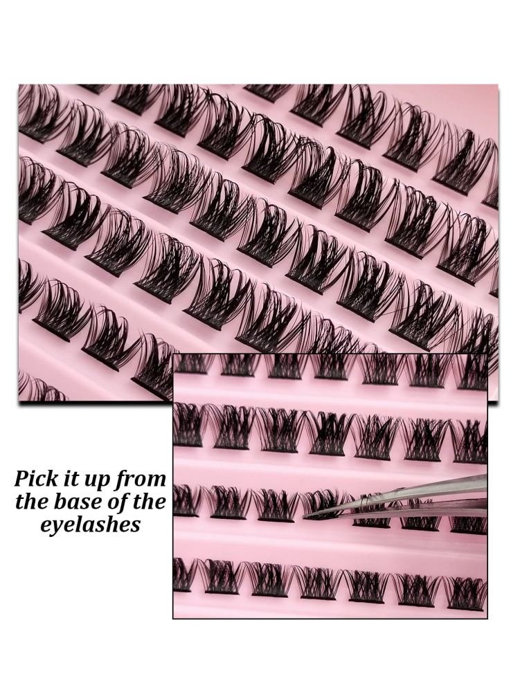 120PCS Natural Wispy D Curl Clusters Lashes DIY At Home Eyelash Extension Volume Fluffy Soft Cluster Lash Daily False Eyelashes Lash Clusters, Eyelash Clusters, Individual Eyelashes, Lashes, Fake Lashes