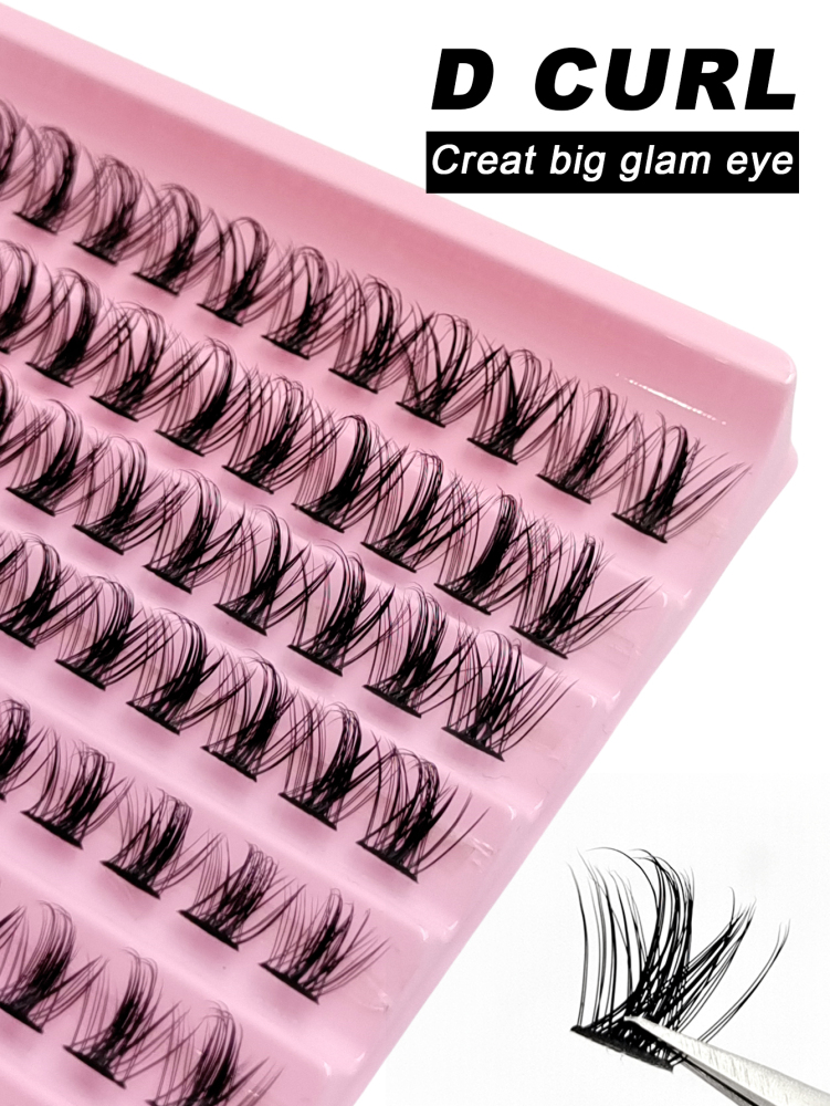 120PCS D Curl Clusters Lash Fluffy Soft Eyelash Extension Wispy Cluster Lash Thin Band Crossed Natural Look False Eyelashes For Daily Life&Wedding&Dating&Party&Music Festival&Spring Day&Travel Lash Clusters,Eye Lash Clusters,Individual Eyelashes,Lashes,Fa