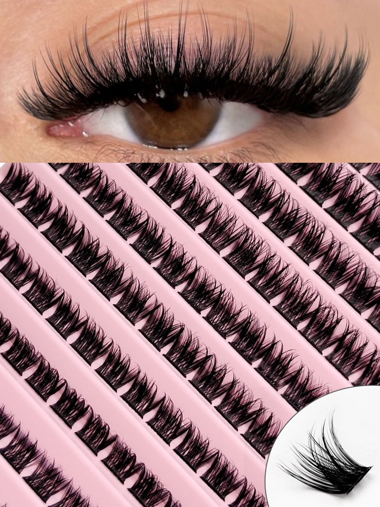 120 PCS Dramatic Eyelashes Bundles Crossed Natural Soft Faux Mink Individual Fluffy DIY Clusters Lashes Segmented Eyelash Extensions Makeup Lash Clusters,Eyelash Clusters,Individual Eyelashes,Lashes,Fake Lashes