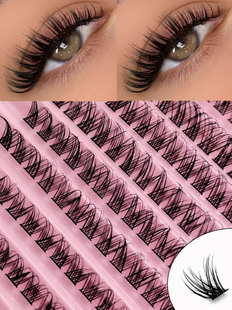 120 PCS D Curl Clusters Lashes Reusable Individual Eyelashes Natural Soft Eyelash Clusters DIY Eyelash Extensions Easy Wearing Travel Essentials Makeup Tools Lash Clusters,Eyelash Clusters,Individual Eyelashes,Lashes,Fake Lashes