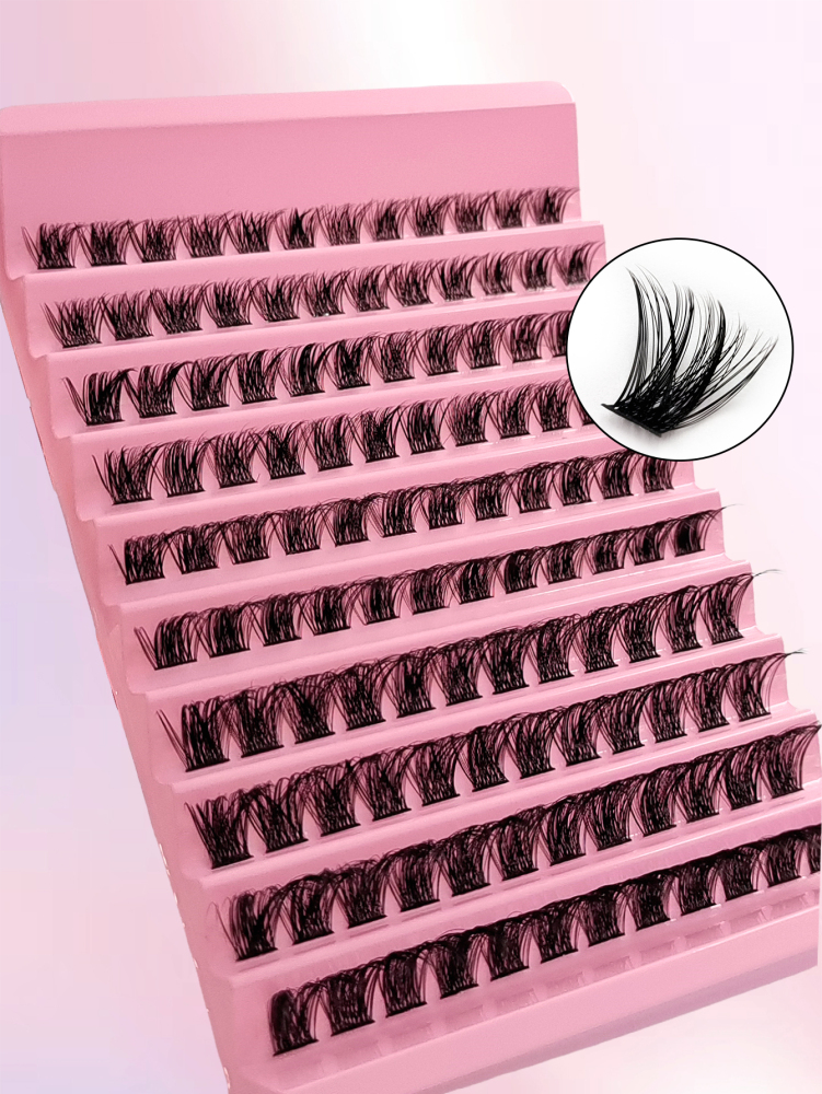 120 PCS D Curl Cluster Lashes Fluffy Soft DIY Eyelash Extension Natural Long Volume Individual Eyelashes Lash Clusters,Eye Lash Clusters,Individual Eyelashes,Lashes,Fake Lashes