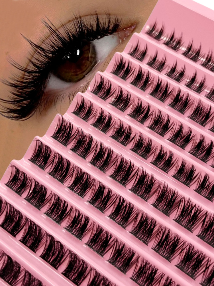 100PCS Fluffy Soft Clusters Lashes Reusable And Durable Eyelashes Natural Look Eyelash Clusters Comfortable DIY Eyelashes Extensions