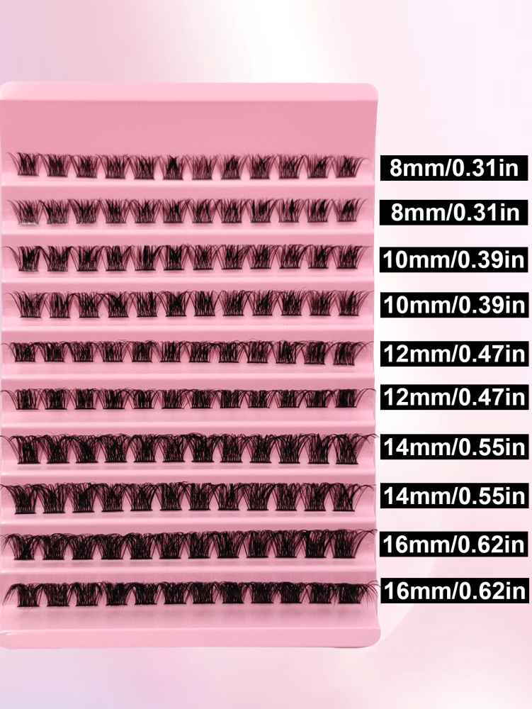 120 PCS D Curl Cluster Lashes Fluffy Soft DIY Eyelash Extension Natural Long Volume Individual Eyelashes Lash Clusters,Eye Lash Clusters,Individual Eyelashes,Lashes,Fake Lashes